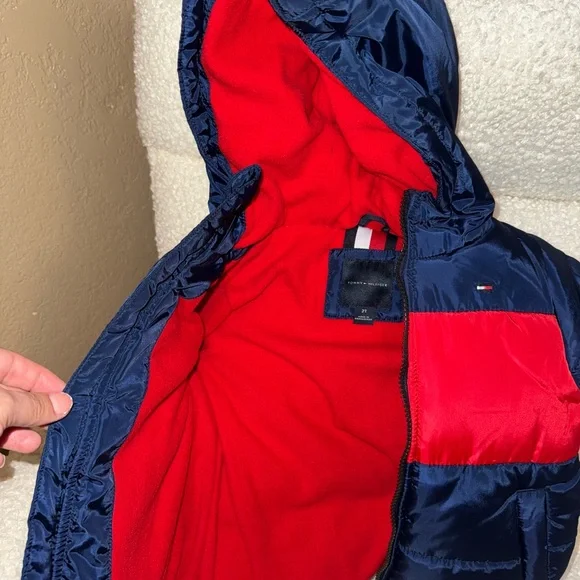 Tommy Hilfiger Kids' Colorblock Jacket - Navy, Red, White - Picture 2 of 4
